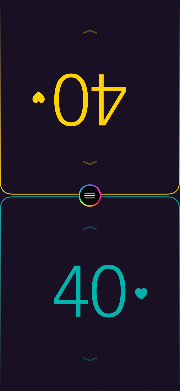 TCG Copilot life counter with two players